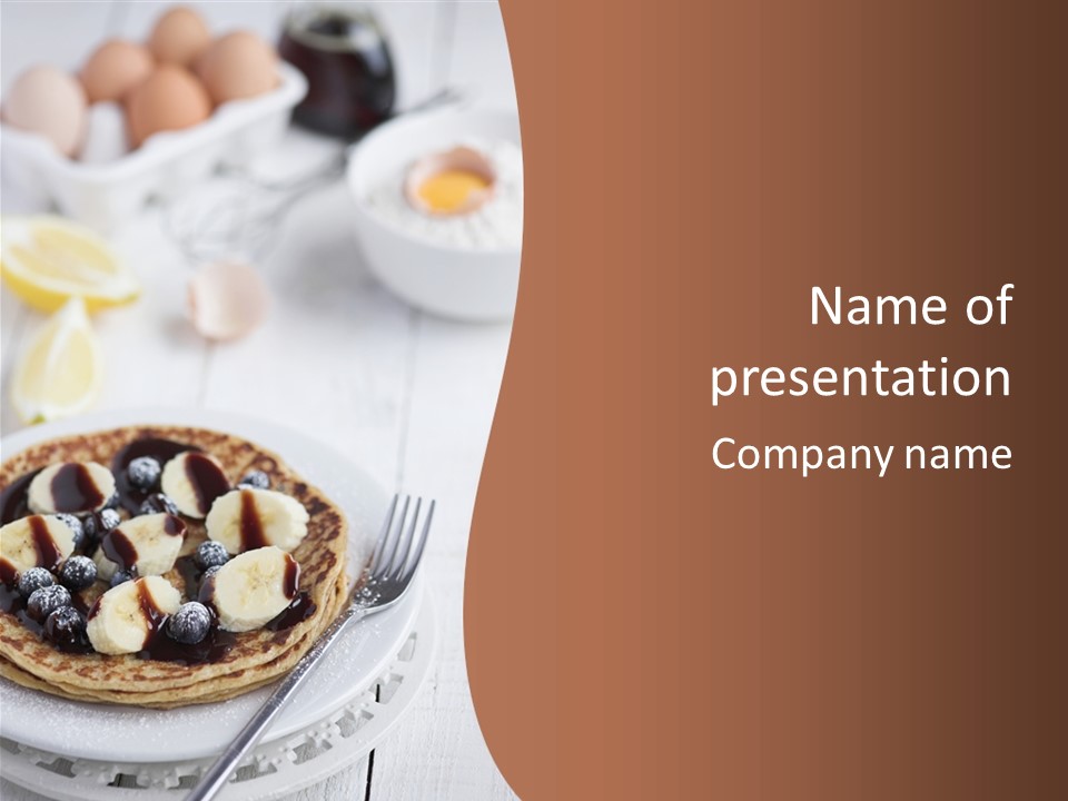 Baked Blueberry Close PowerPoint Template