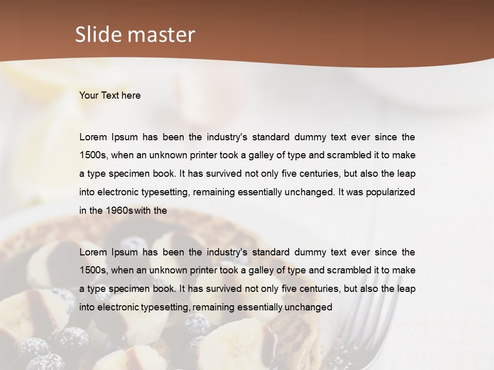 Baked Blueberry Close PowerPoint Template