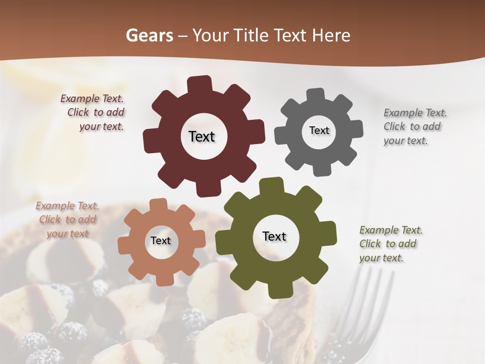 Baked Blueberry Close PowerPoint Template