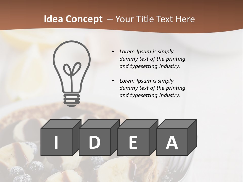 Baked Blueberry Close PowerPoint Template