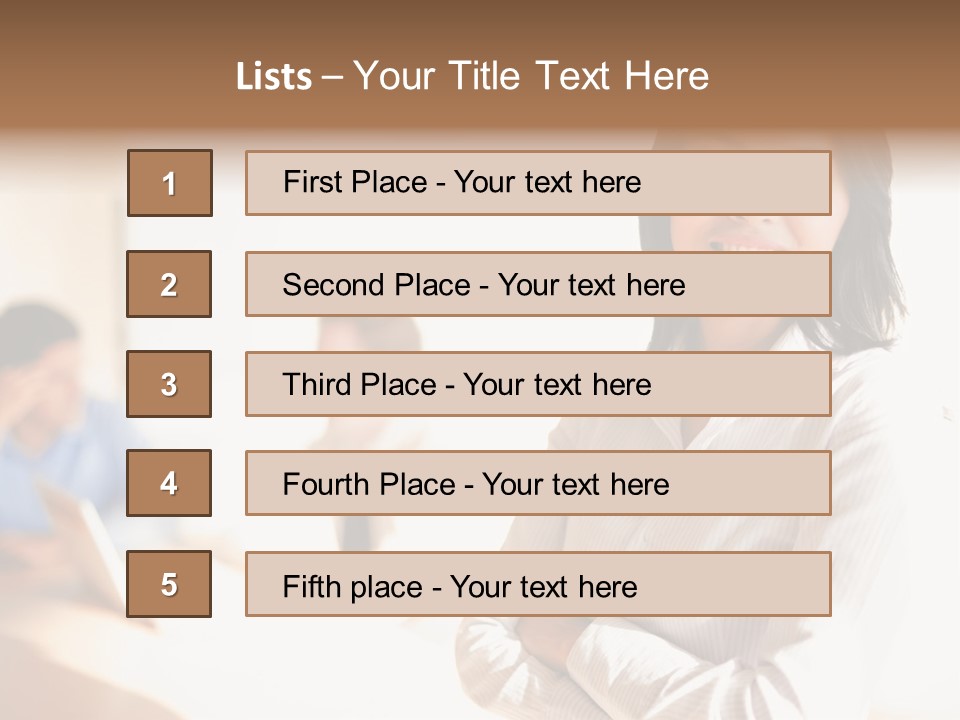 Corporate Happy Three PowerPoint Template