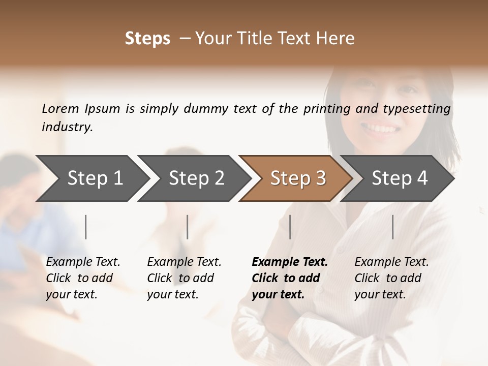 Corporate Happy Three PowerPoint Template