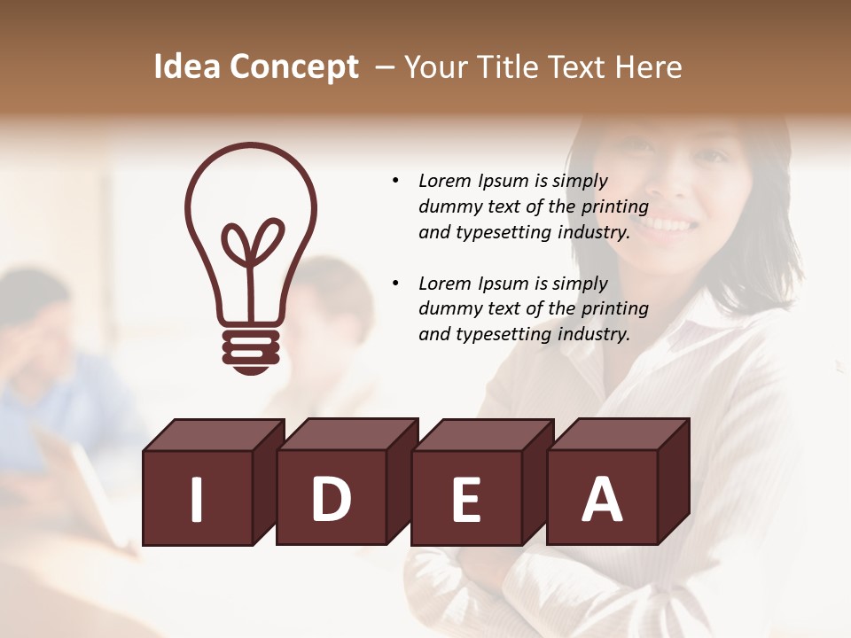 Corporate Happy Three PowerPoint Template