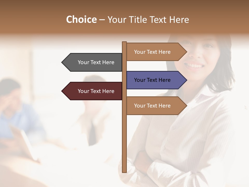 Corporate Happy Three PowerPoint Template