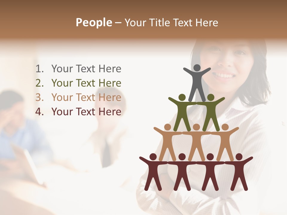 Corporate Happy Three PowerPoint Template