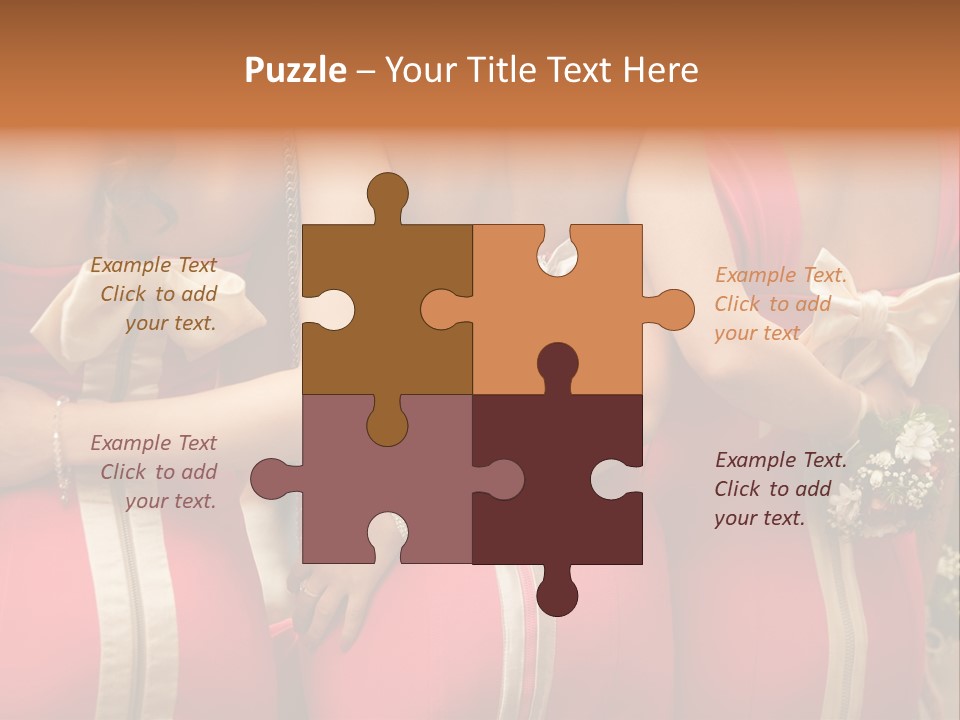 Dress Bloom Marriage PowerPoint Template