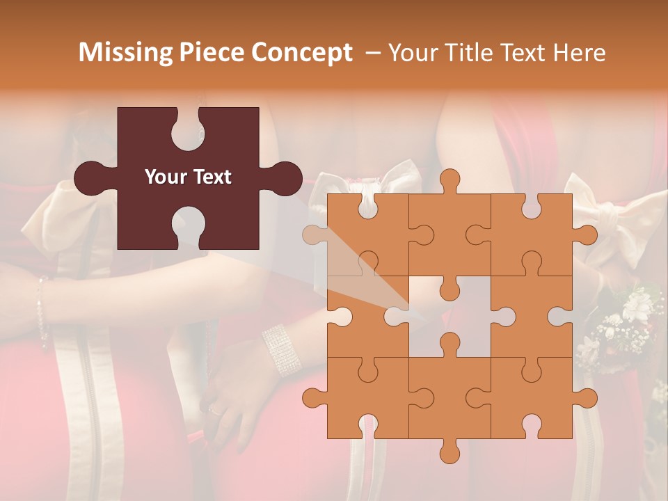 Dress Bloom Marriage PowerPoint Template