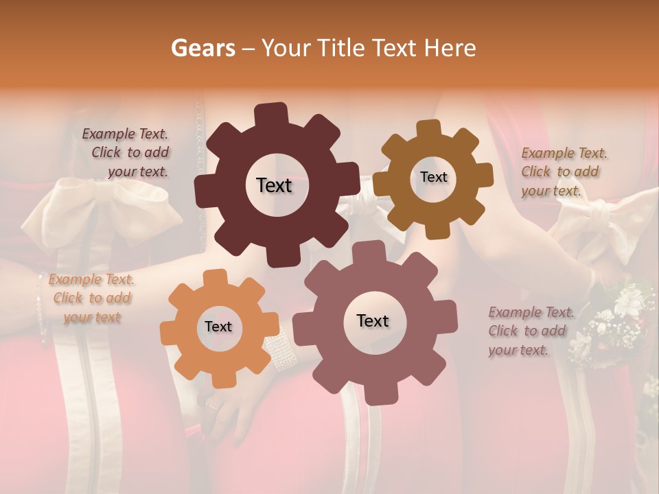 Dress Bloom Marriage PowerPoint Template