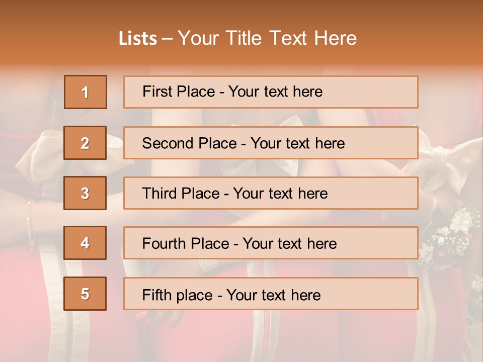 Dress Bloom Marriage PowerPoint Template