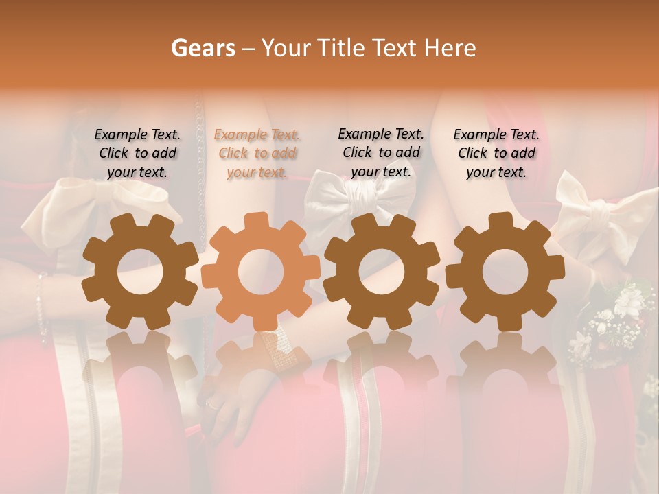 Dress Bloom Marriage PowerPoint Template