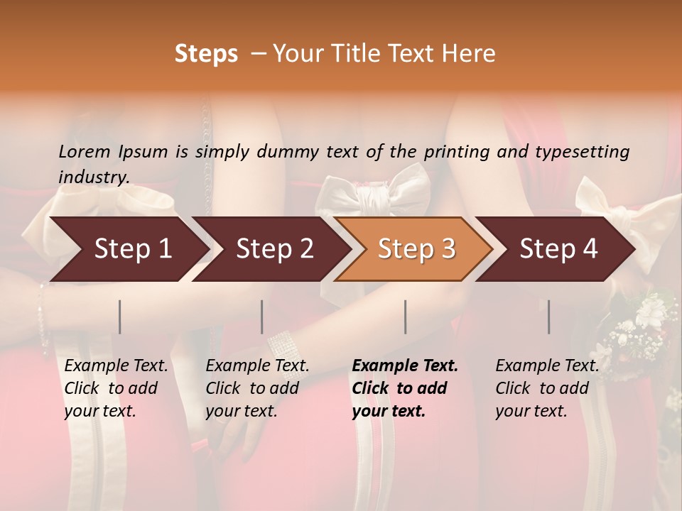 Dress Bloom Marriage PowerPoint Template