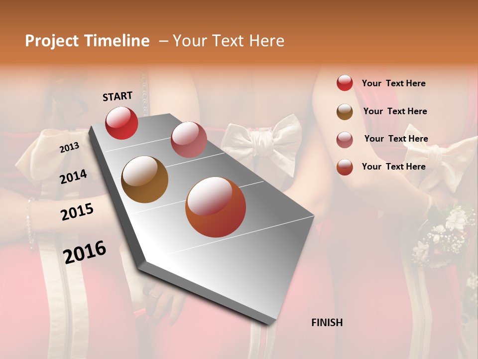 Dress Bloom Marriage PowerPoint Template