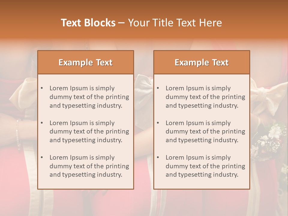 Dress Bloom Marriage PowerPoint Template