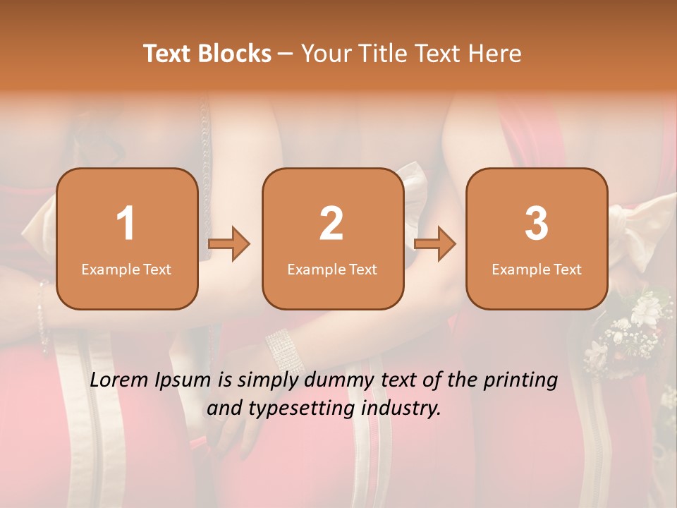 Dress Bloom Marriage PowerPoint Template