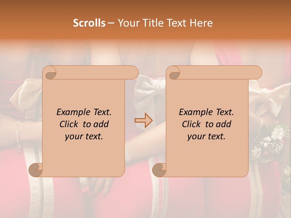 Dress Bloom Marriage PowerPoint Template