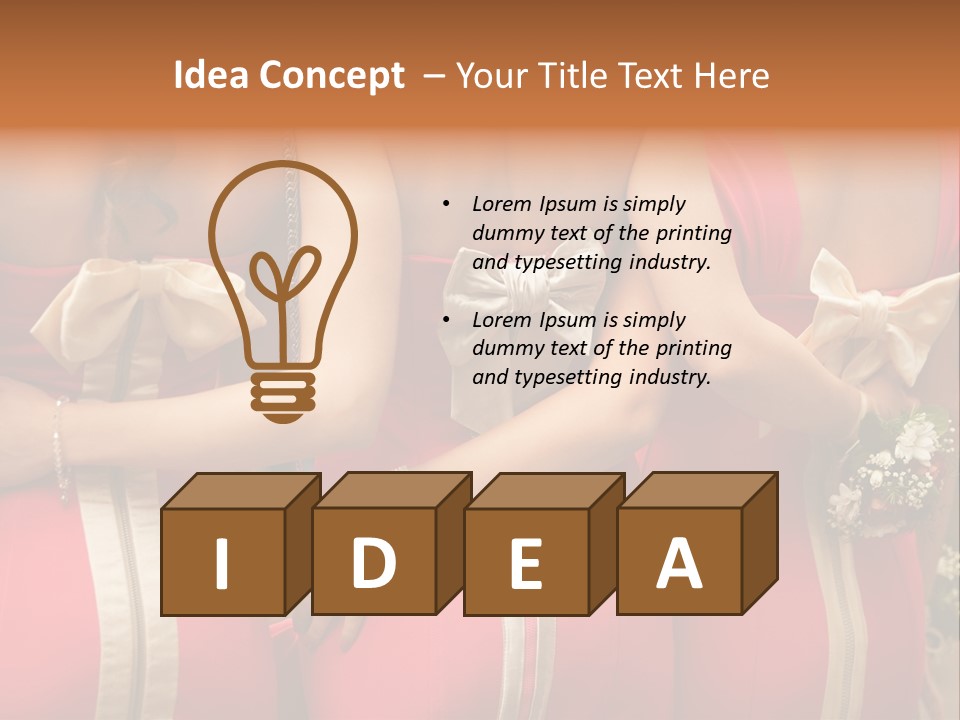 Dress Bloom Marriage PowerPoint Template