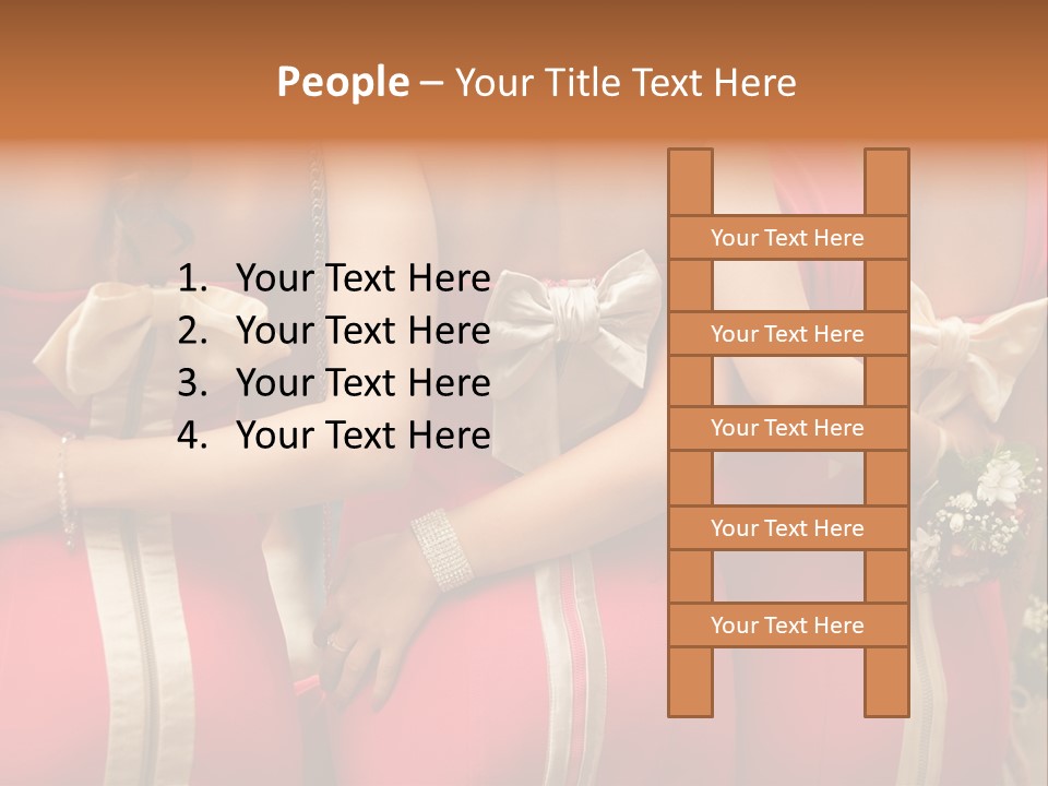 Dress Bloom Marriage PowerPoint Template