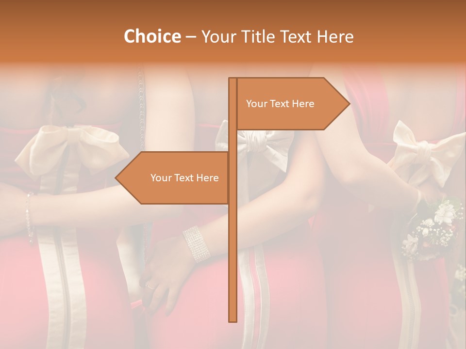 Dress Bloom Marriage PowerPoint Template