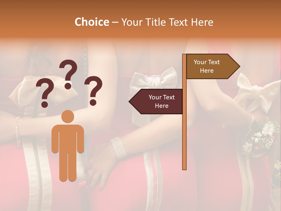 Dress Bloom Marriage PowerPoint Template