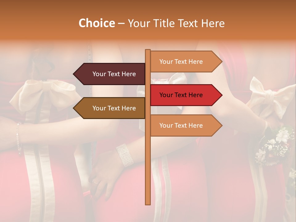 Dress Bloom Marriage PowerPoint Template