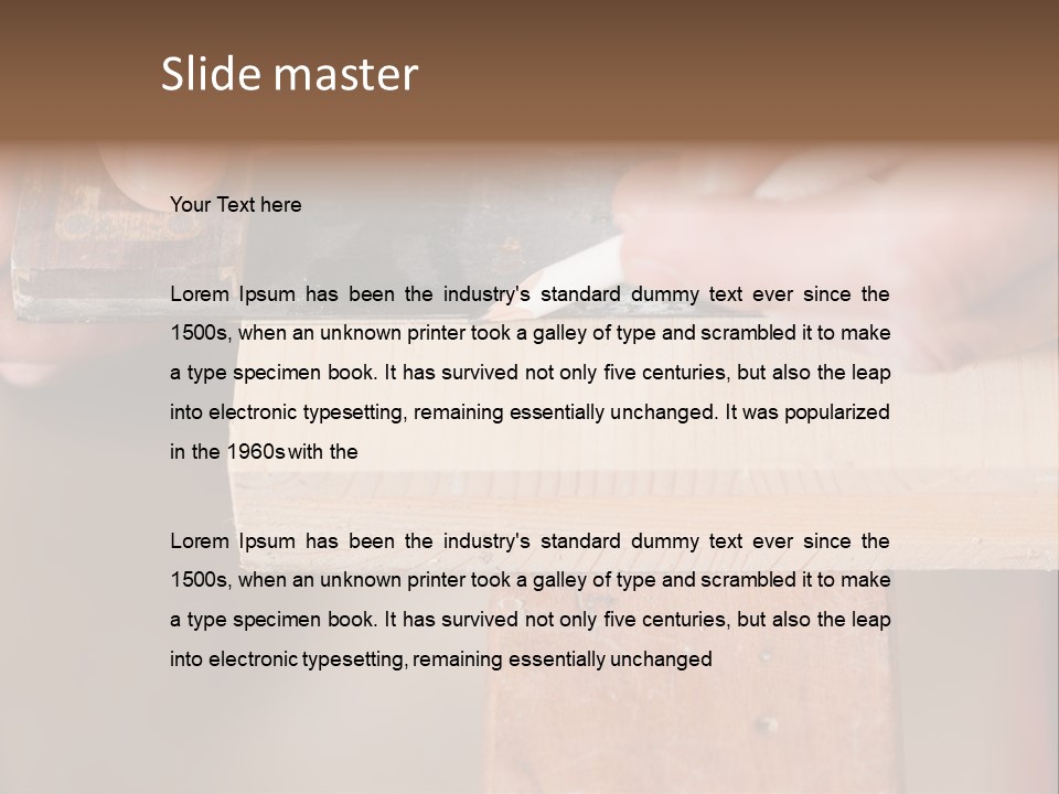 Carpentry Craftsperson Work PowerPoint Template