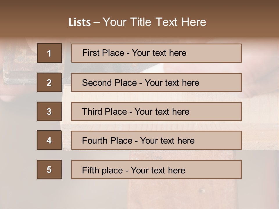 Carpentry Craftsperson Work PowerPoint Template