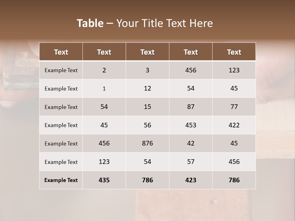 Carpentry Craftsperson Work PowerPoint Template