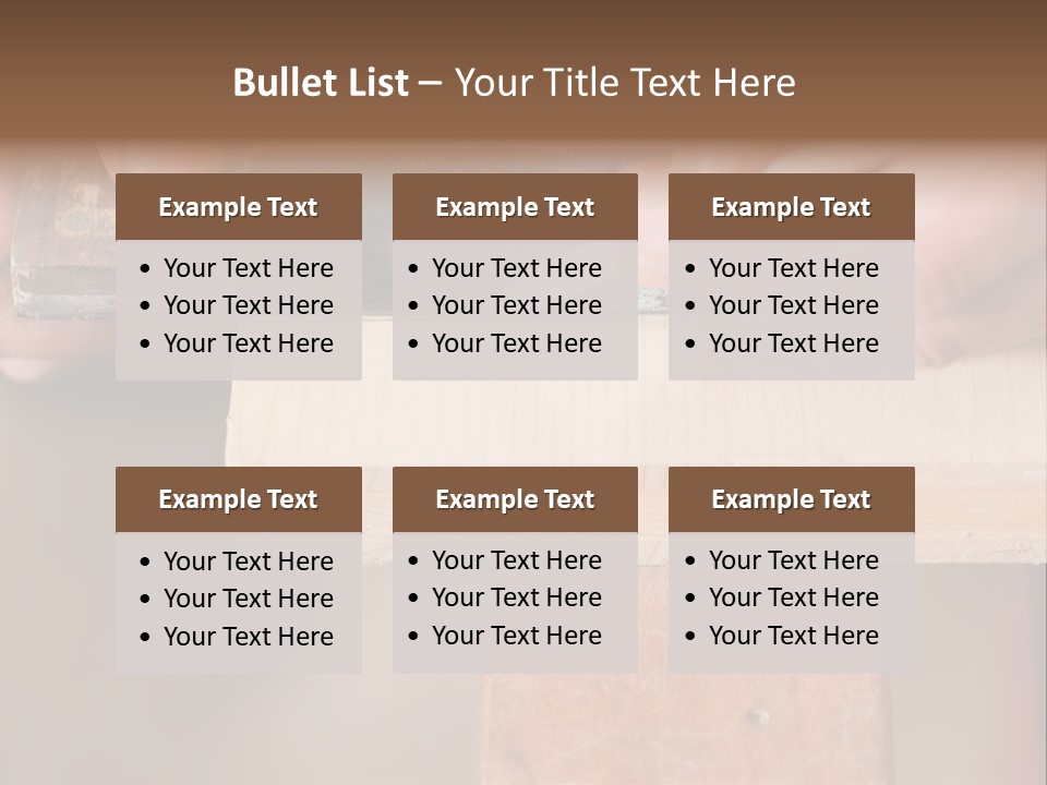 Carpentry Craftsperson Work PowerPoint Template