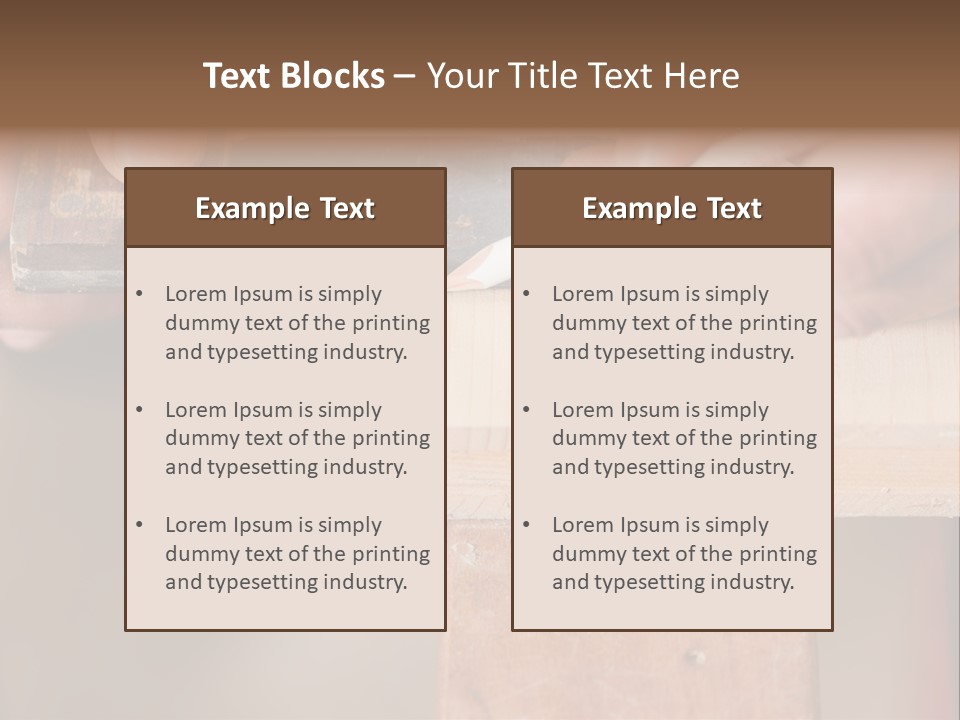 Carpentry Craftsperson Work PowerPoint Template