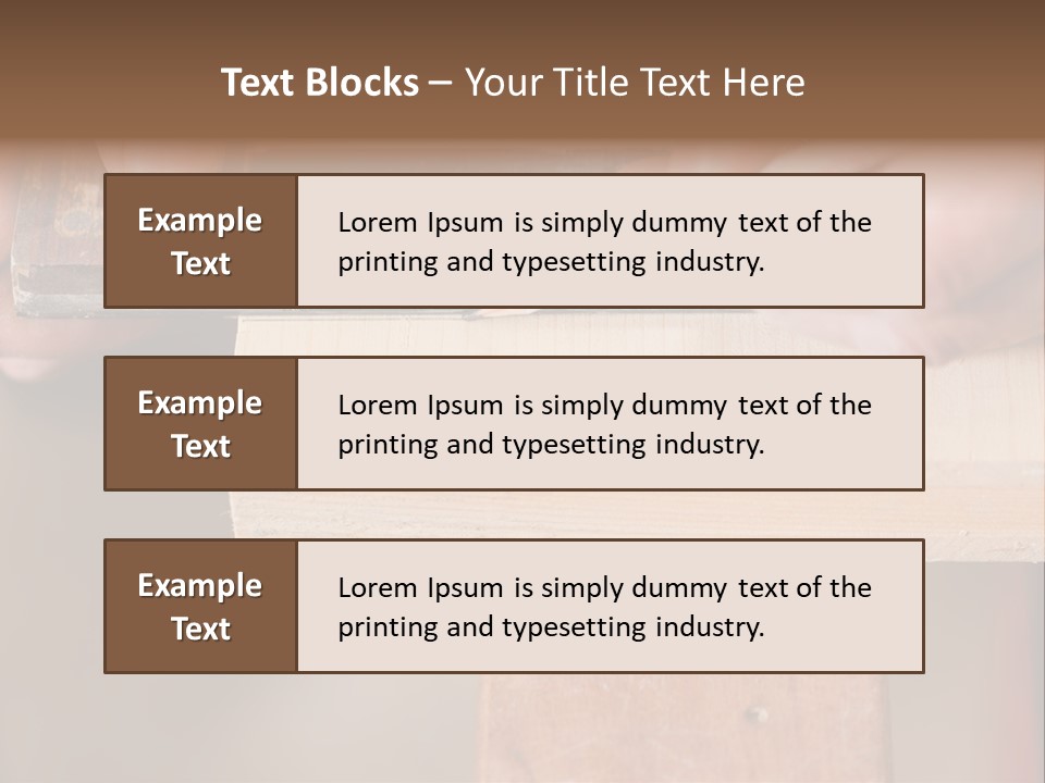 Carpentry Craftsperson Work PowerPoint Template