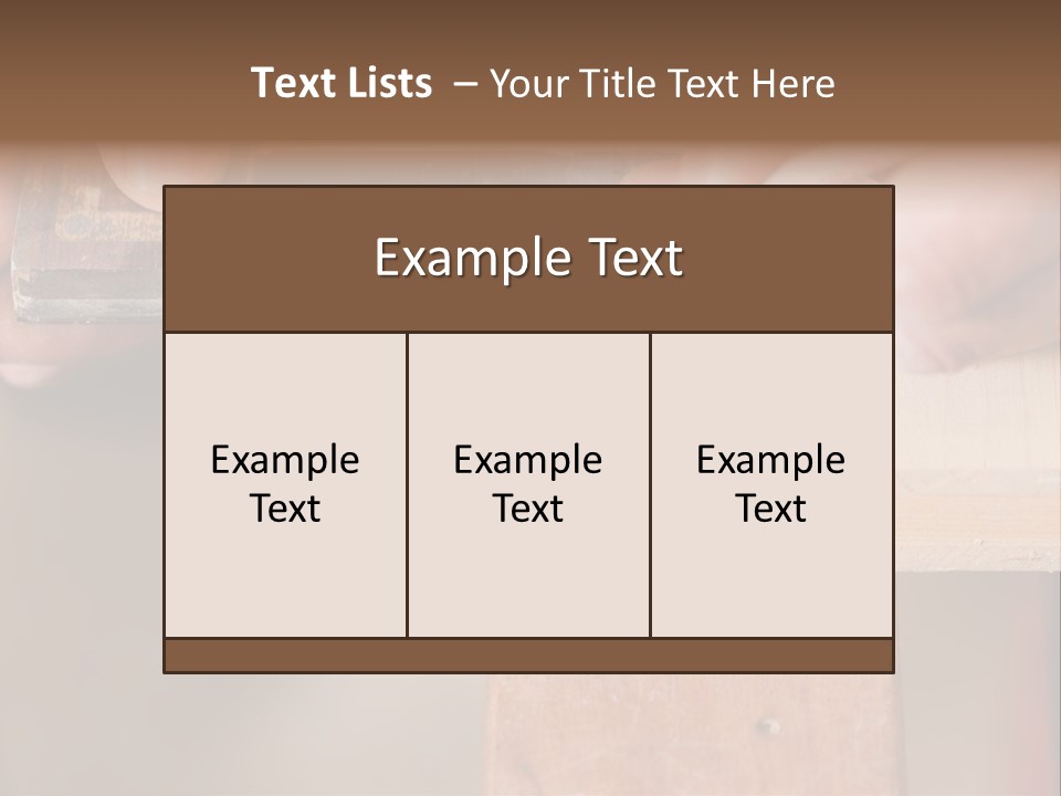 Carpentry Craftsperson Work PowerPoint Template