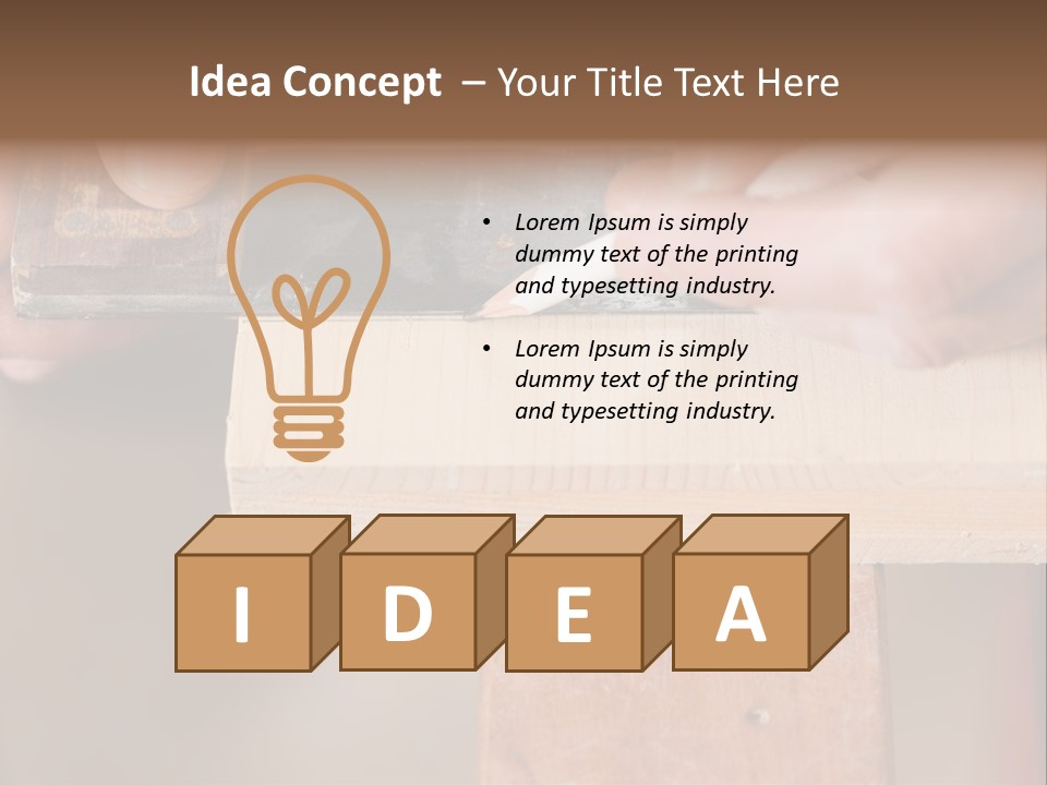 Carpentry Craftsperson Work PowerPoint Template