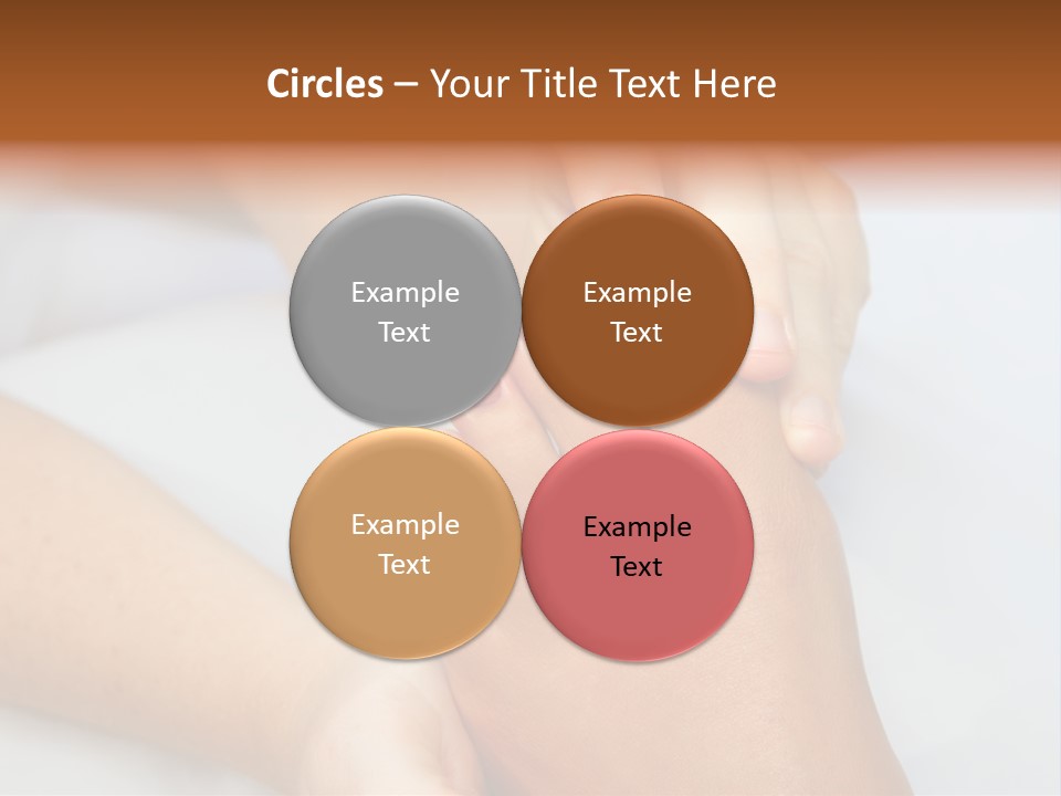 A Woman's Feet With A Red Manicure PowerPoint Template