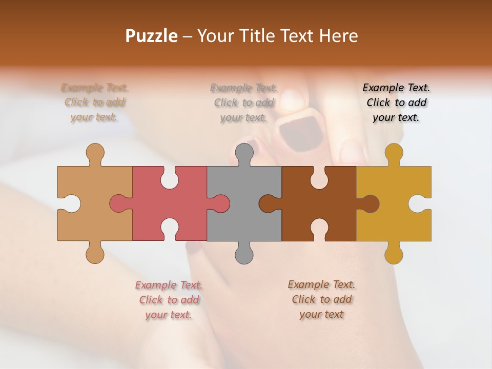 A Woman's Feet With A Red Manicure PowerPoint Template