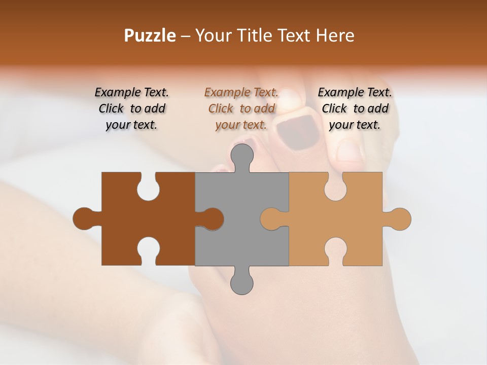 A Woman's Feet With A Red Manicure PowerPoint Template