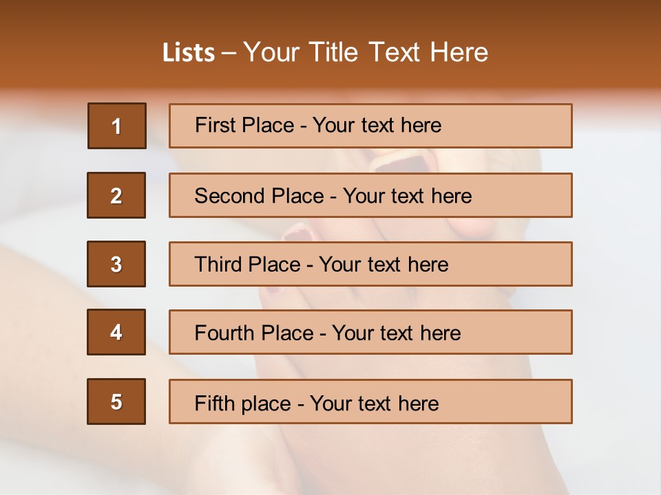 A Woman's Feet With A Red Manicure PowerPoint Template