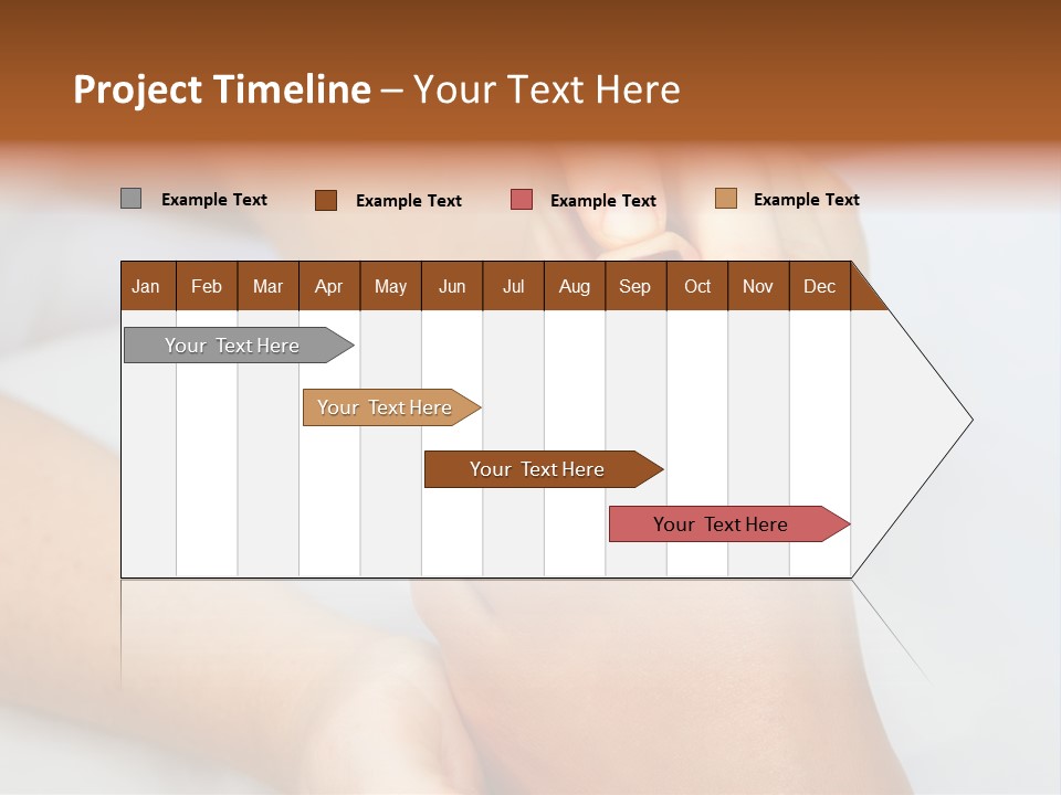 A Woman's Feet With A Red Manicure PowerPoint Template