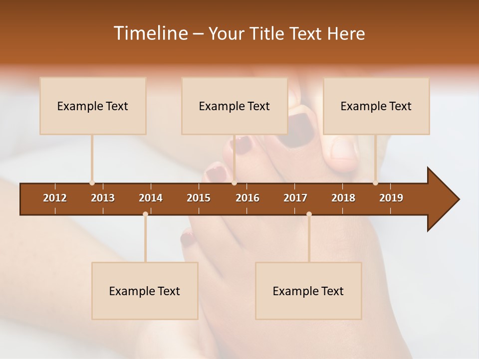 A Woman's Feet With A Red Manicure PowerPoint Template