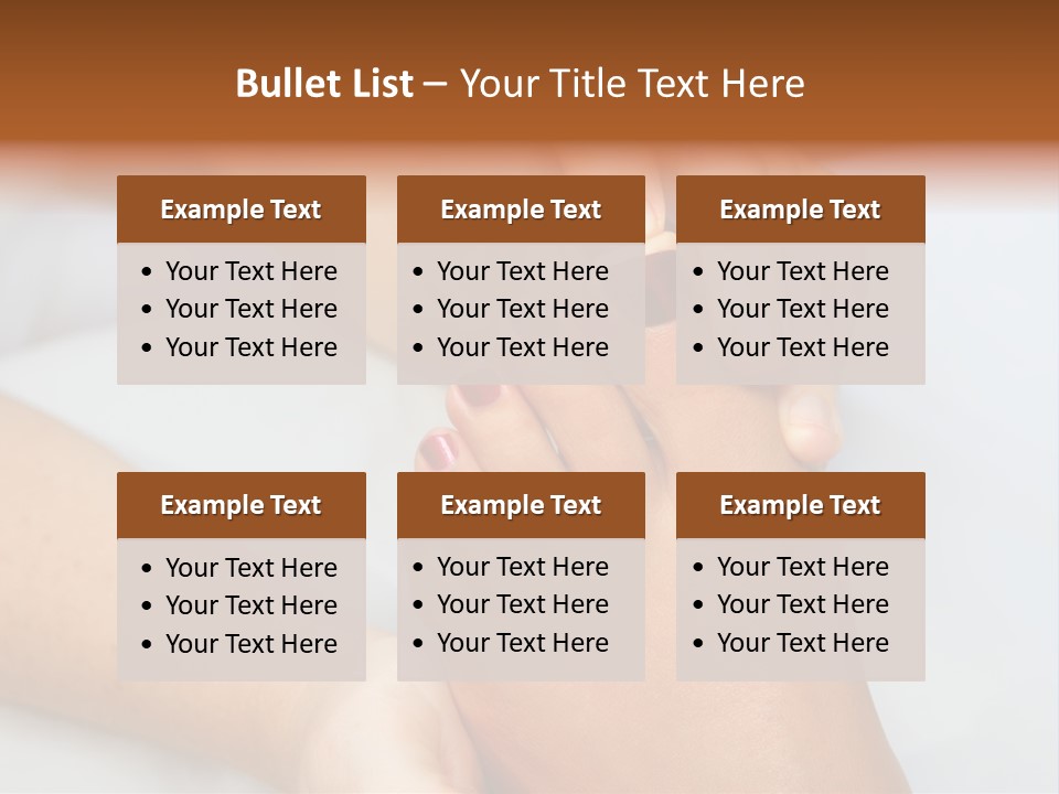 A Woman's Feet With A Red Manicure PowerPoint Template