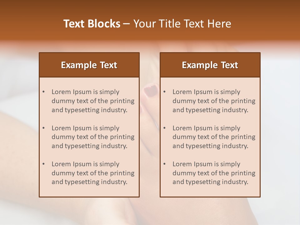 A Woman's Feet With A Red Manicure PowerPoint Template