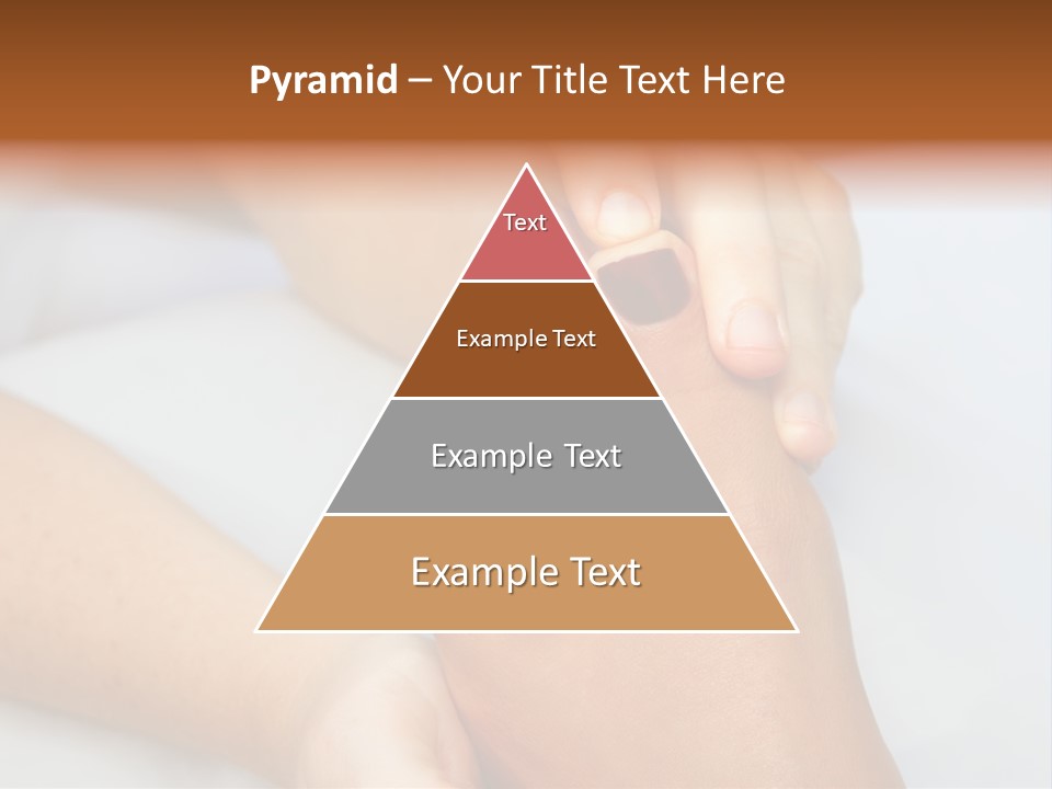 A Woman's Feet With A Red Manicure PowerPoint Template