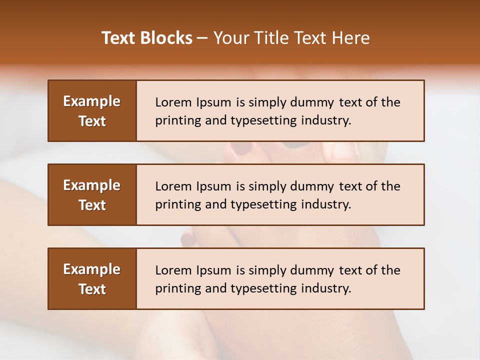 A Woman's Feet With A Red Manicure PowerPoint Template