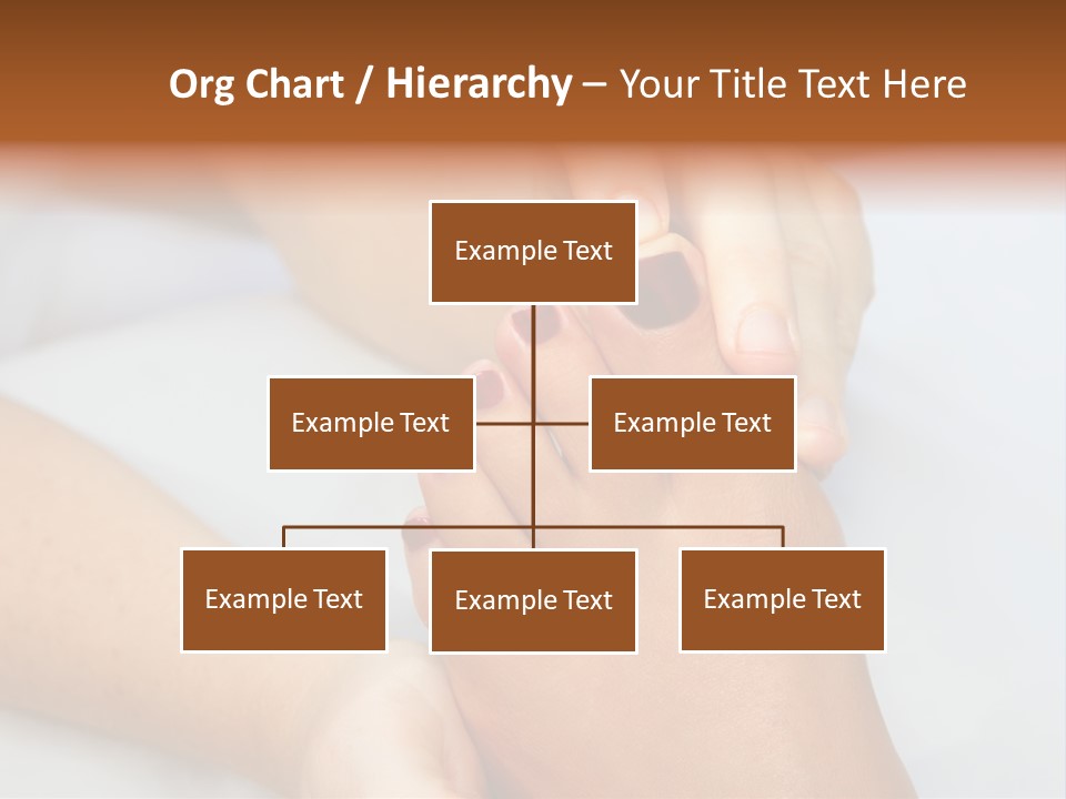 A Woman's Feet With A Red Manicure PowerPoint Template