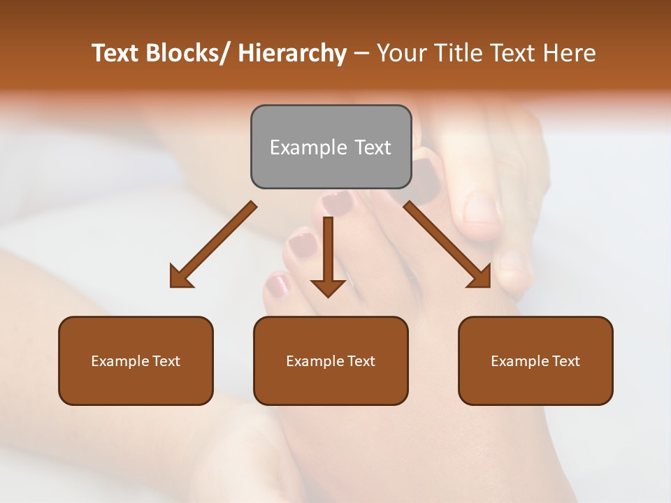 A Woman's Feet With A Red Manicure PowerPoint Template