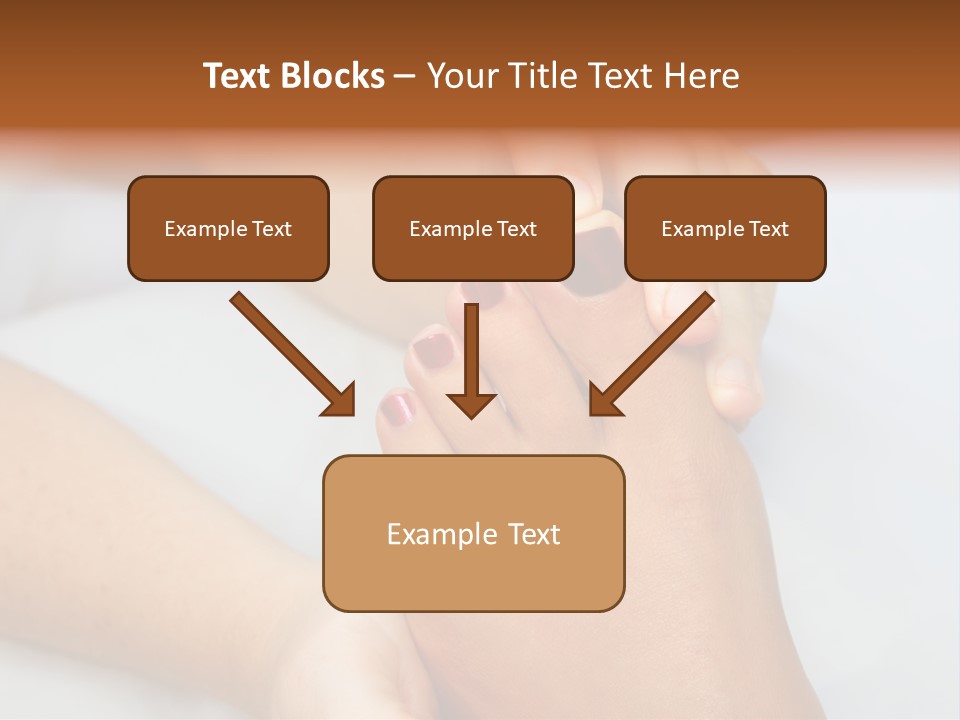 A Woman's Feet With A Red Manicure PowerPoint Template