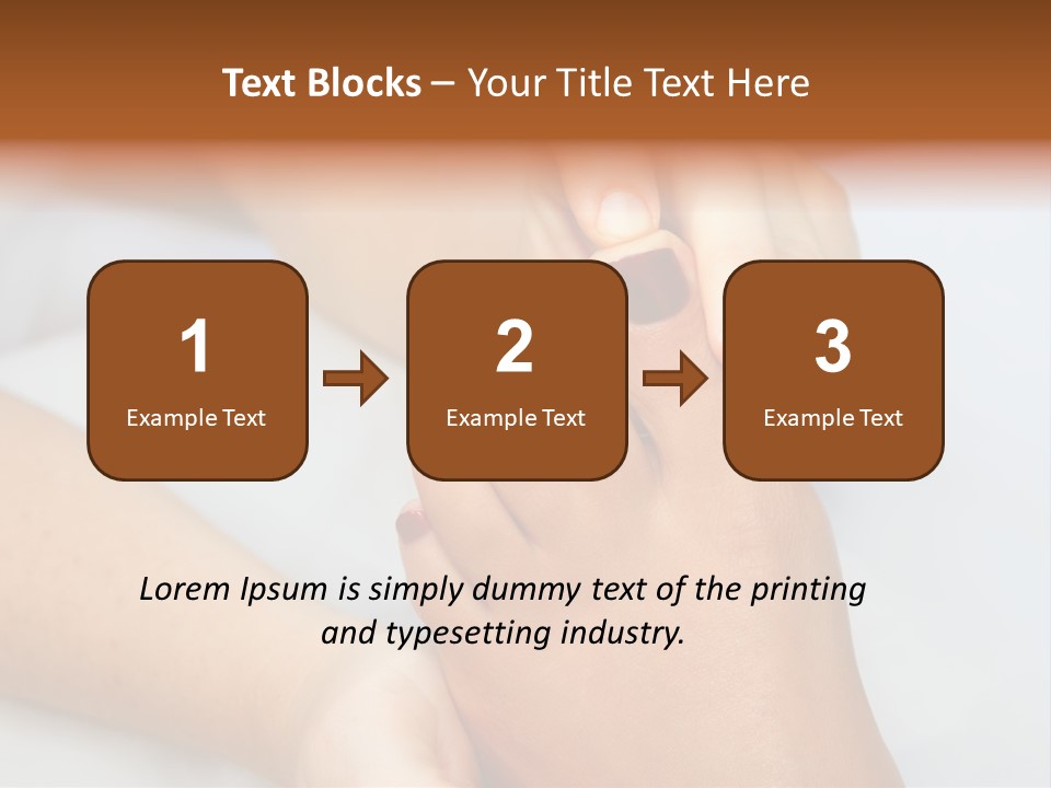 A Woman's Feet With A Red Manicure PowerPoint Template