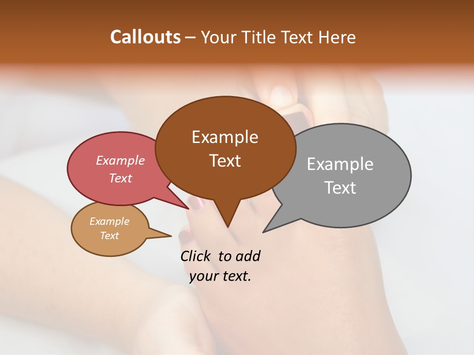 A Woman's Feet With A Red Manicure PowerPoint Template