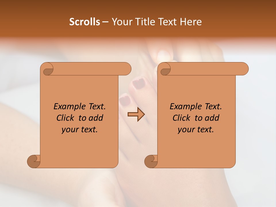 A Woman's Feet With A Red Manicure PowerPoint Template