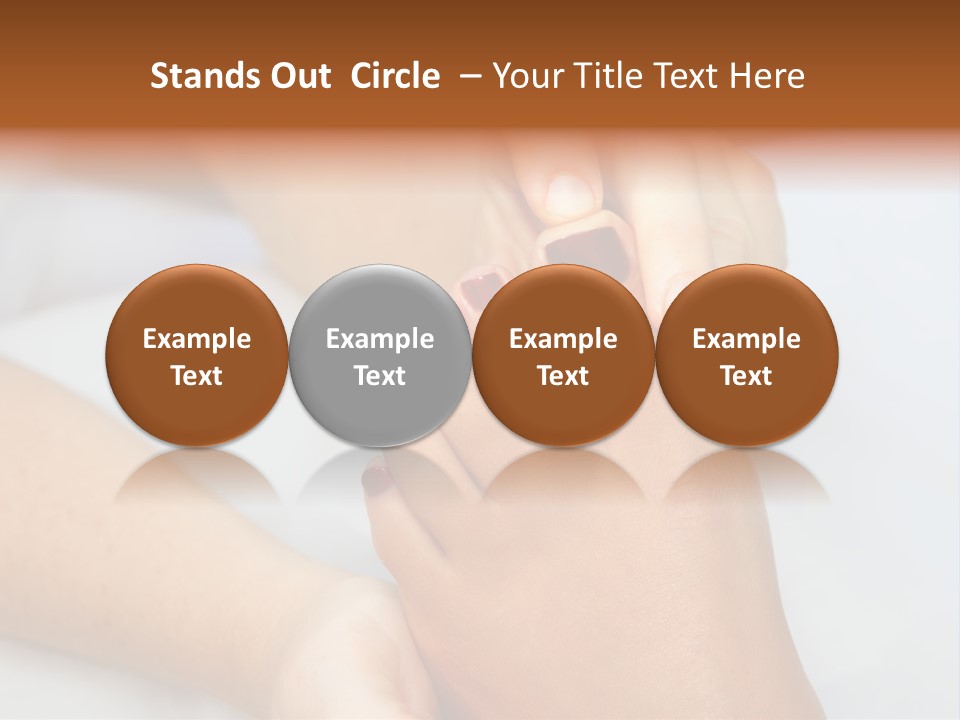 A Woman's Feet With A Red Manicure PowerPoint Template