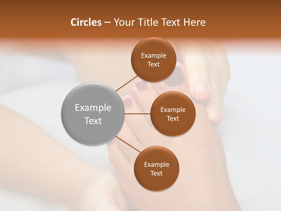 A Woman's Feet With A Red Manicure PowerPoint Template